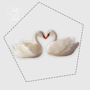 Hattyú gyapjú filc figura szabásminta